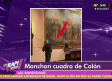 Lanzan pintura al cuadro de Cristóbal Colón en museo de Madrid