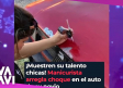 Manicurista sorprende al reparar el coche de su novio