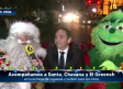 Chavana acompaña a Santa Claus a entregar regalos