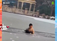 Rescatan a hombre de lago congelado en China