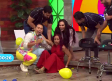 Silvia de Ochoa sufre fuerte caída en vivo