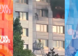 Mujer logra escapar de incendio en edificio