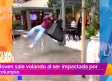 Joven se hace viral tras ser golpeada por un columpio
