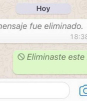 Truco para saber qué decía un mensaje eliminado de whatsapp