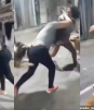 VIDEO: Perro le BAJA LOS PANTALONES a mujer en plena pelea y se vuelve viral