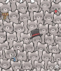 Reto visual: Encuentra al gatito escondido entre los mapaches