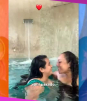 Michelle Rodríguez comparte apasionado beso con su novia en la alberca