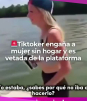 Tiktoker egaña a mujer sin hogar para lanzarse a un lago