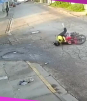 Perro 'atropella' a motociclista y se fuga