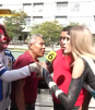 Chemo, Dani y Popis incomodando gente en Paseo Santa Lucía