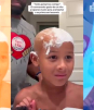 Niño se rapa para apoyar a su primo con leucemia