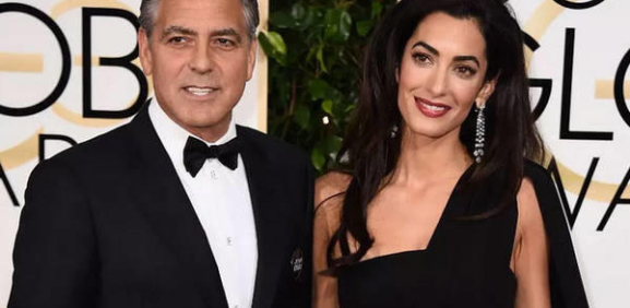 George Clooney y su esposa 