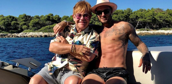 David Beckham y Elton John celebran 25 años de amistad