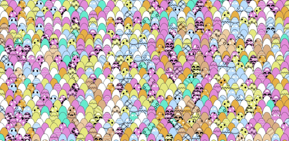 Nuevo Reto Viral: Encuentra al Pug que se esconde entre los huevos de Pascua