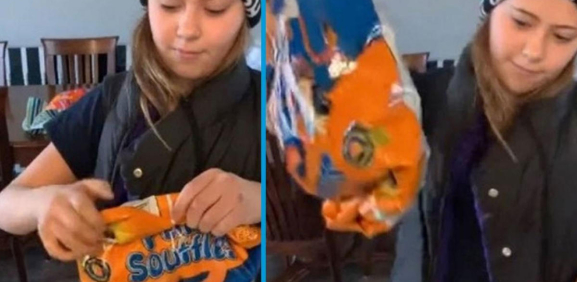  Joven cierra correctamente bolsa de papas fritas y se vuelve viral