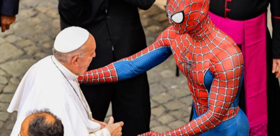 hombre araña papa