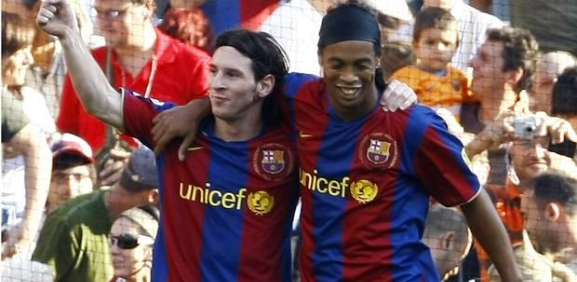 Ronaldinho y Messi