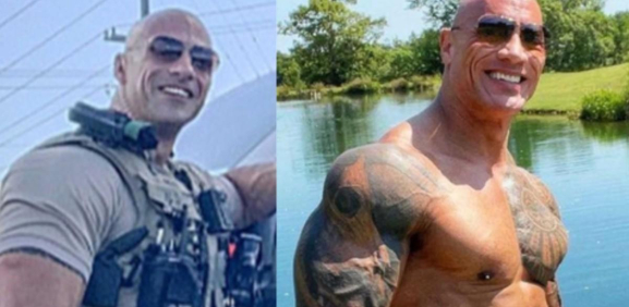 Policía viral por parecido a The Rock; Dwayne Johnson reacciona 