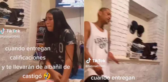 Llevan a su hija a trabajar como albañil por sus malas calificaciones