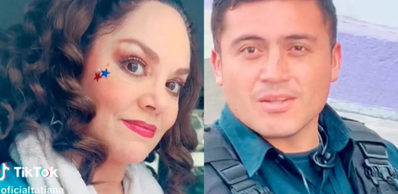 ¿Enamorada? Con video Tatiana muestra el policía que la conquistó