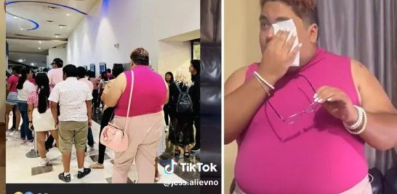 Chico recibe burlas en estreno de Barbie por su atuendo