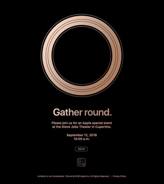 Invitación de Apple a evento de develación de nuevos iPhones | Cortesía Apple