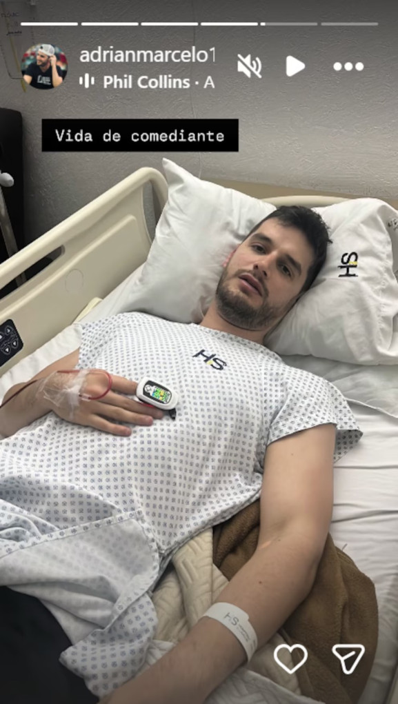 Adrián Marcelo alarma tras compartir foto desde el hospital