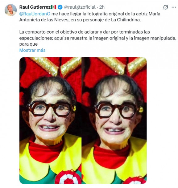 Revelan la verdad detrás de la polémica foto de 'La Chilindrina'